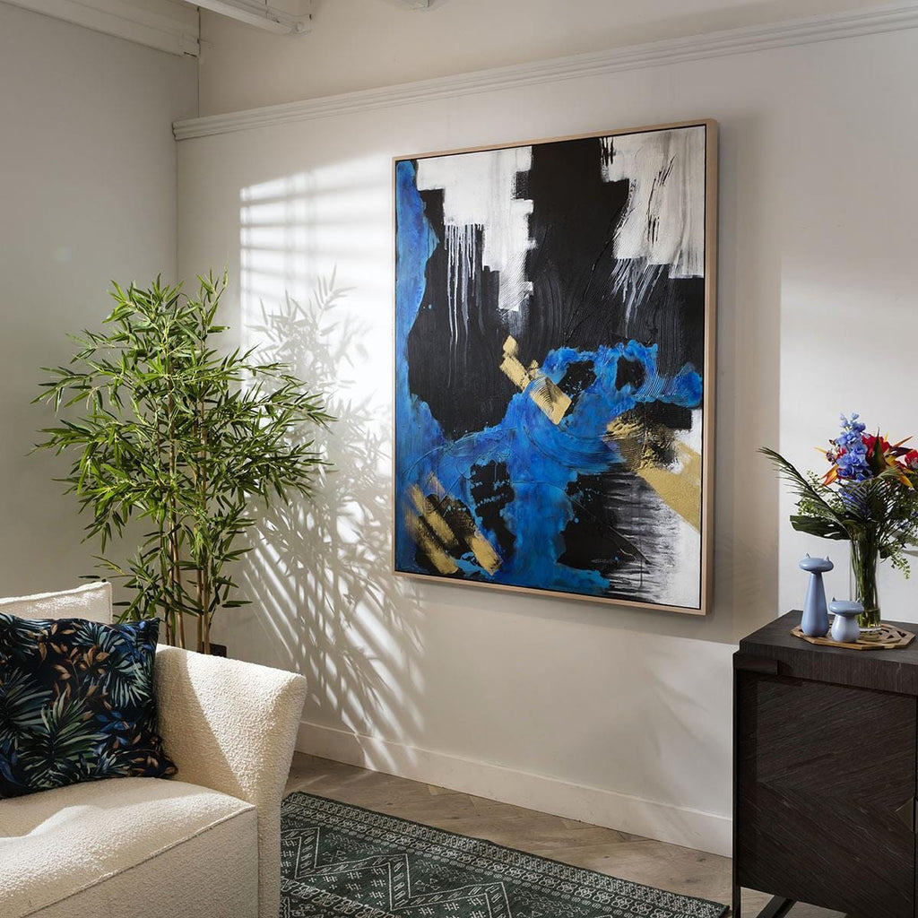 Abstract Framed Wall Art - Splash 120x150cm