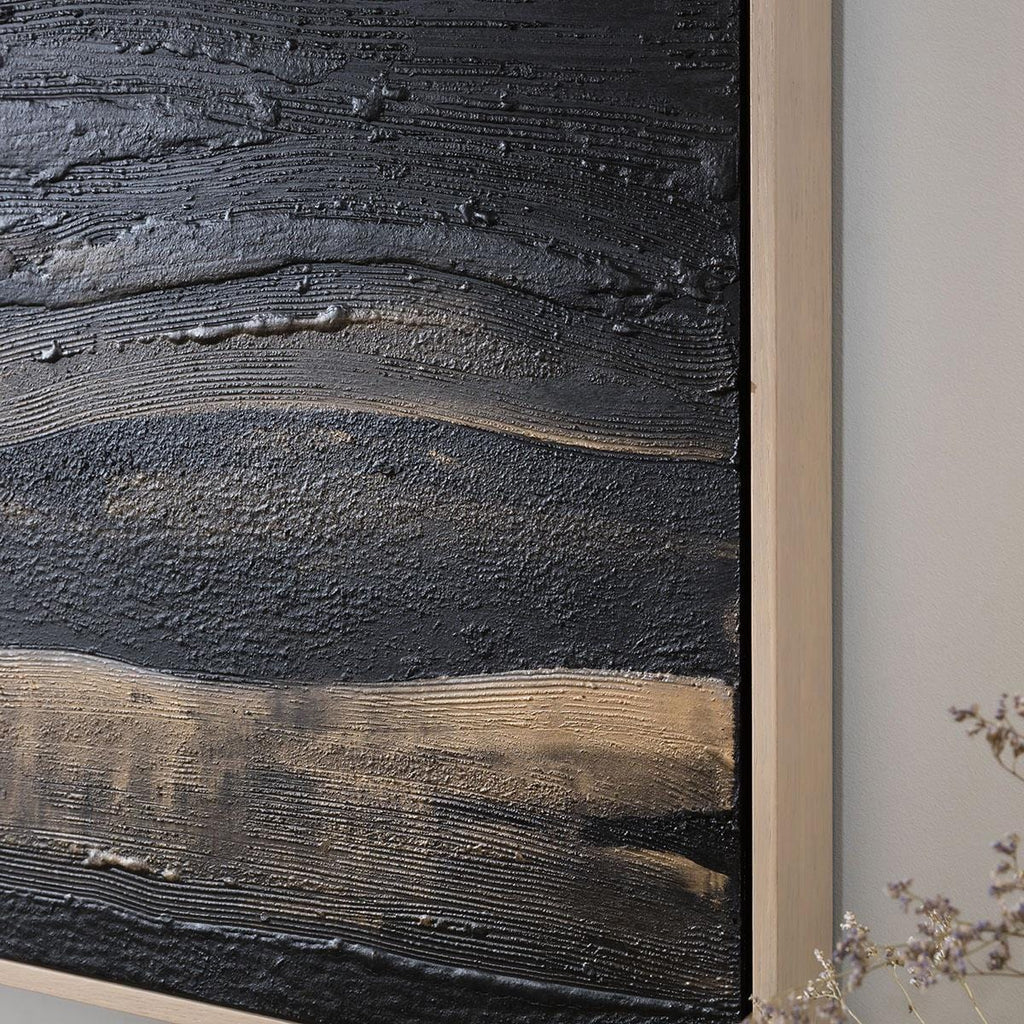 Abstract Framed Wall Art - Volcanic Ash 200x110cm