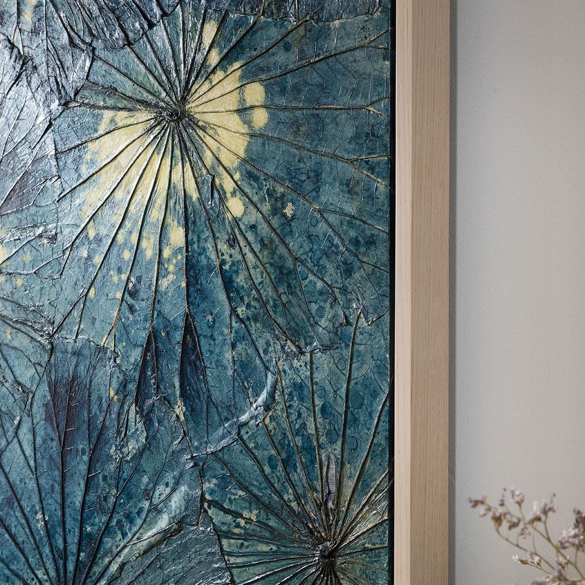 Modern Hand Painted Framed Wall Art - Dandelion