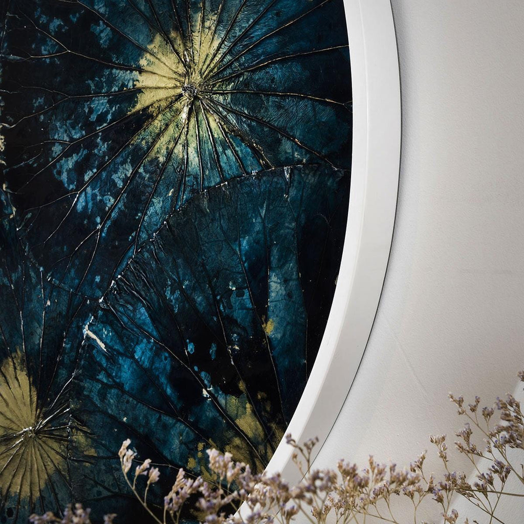 Round Hand Painted Framed Wall Art - Burst 1m