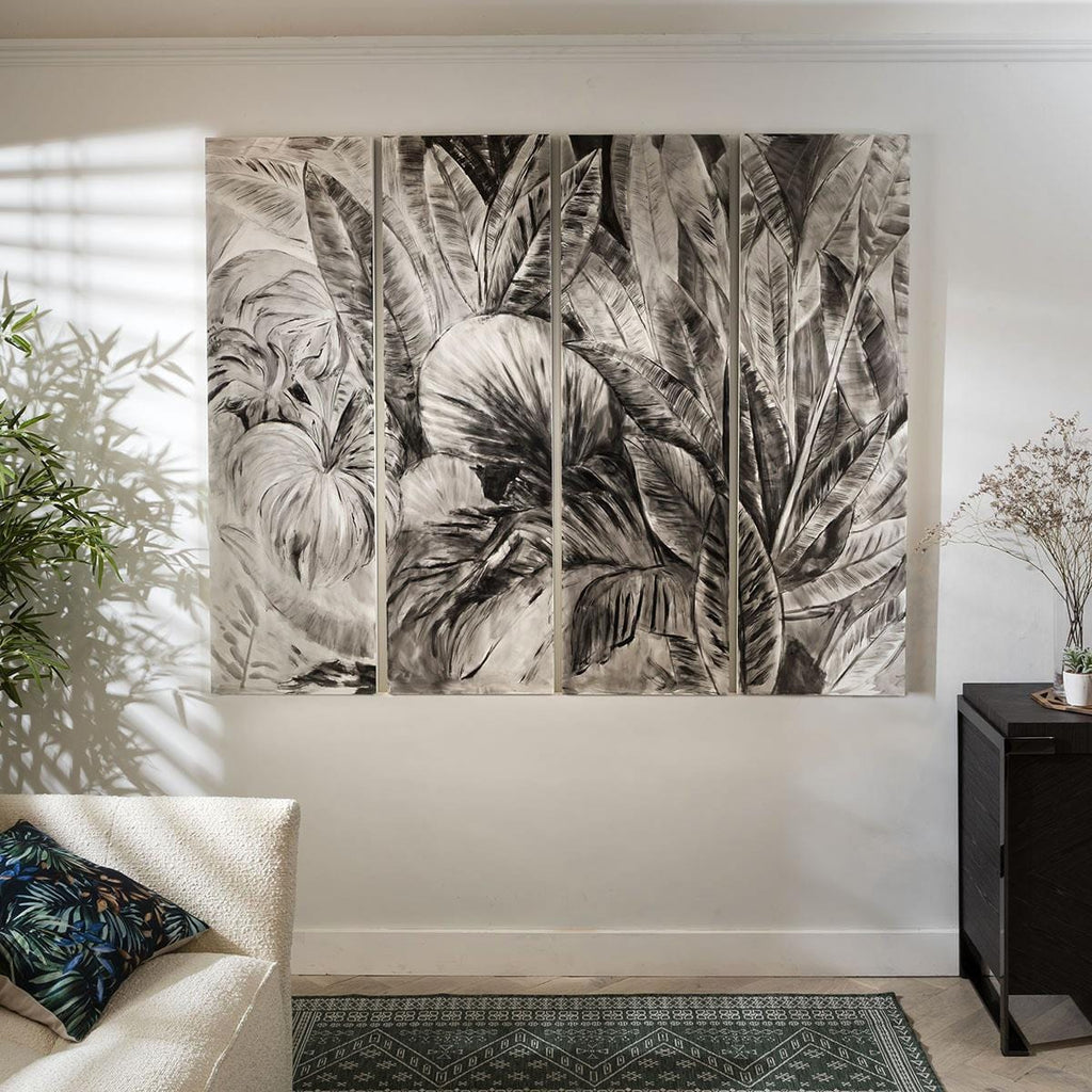 4 Panel Printed Wall Art - Leaves