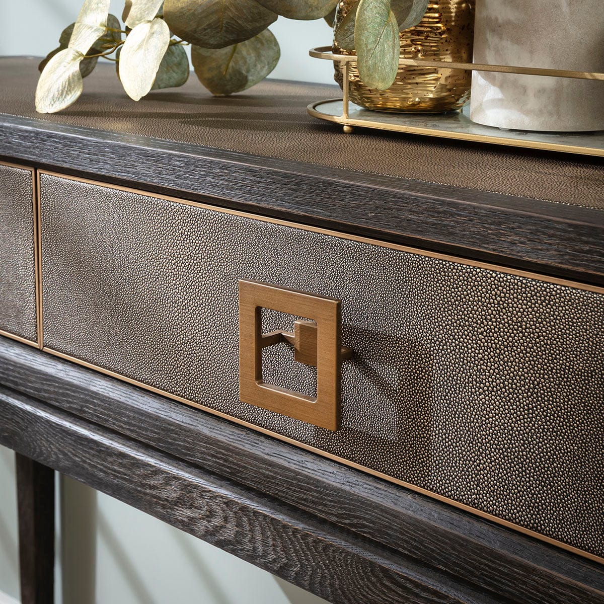 Bloomville 3-Drawer Hallway Console Table Black & Gold 165cm