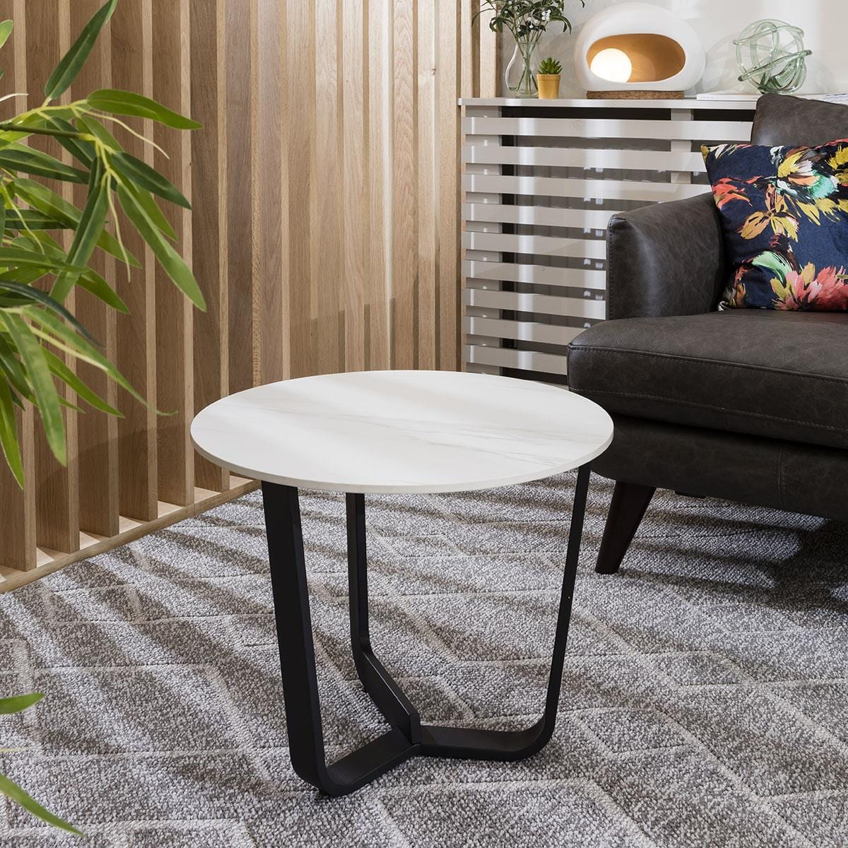 Lena Premium Side Table White