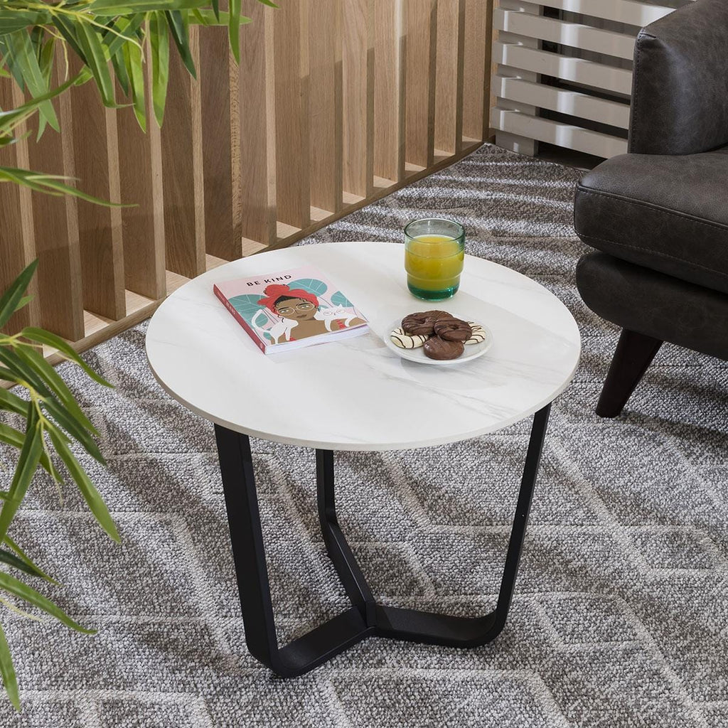 Lena Premium Side Table White