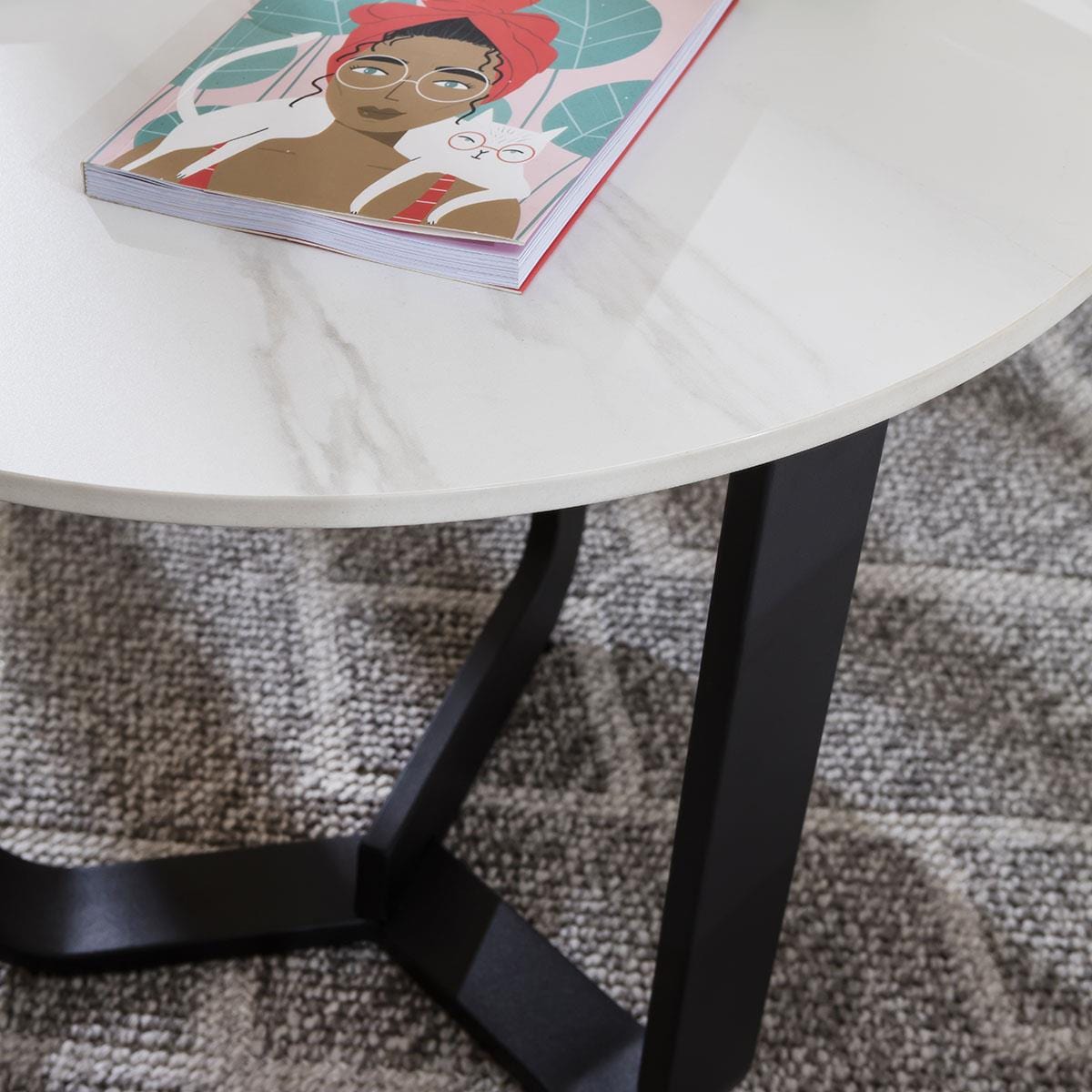 Lena Premium Side Table White