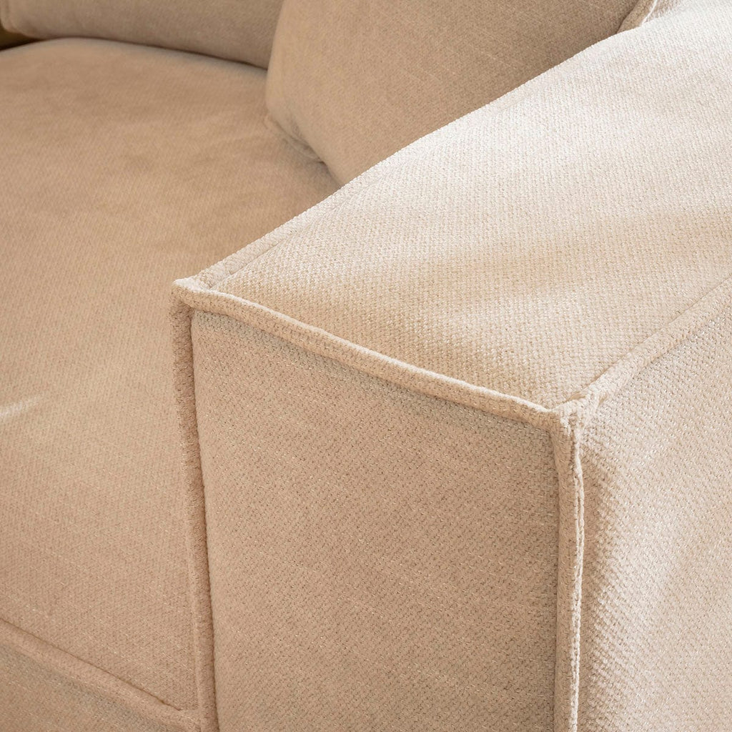 Rupert Right-Hand Armed Modular Sofa Section Natural 110x98cm