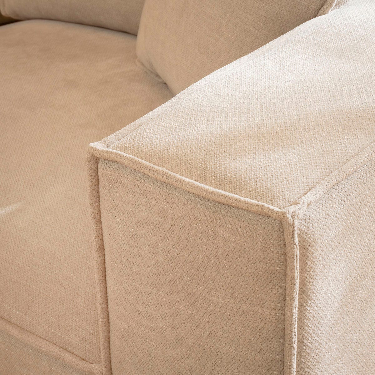 Rupert Modern 4 Seater Modular Corner Sofa Natural 306x208cm 5