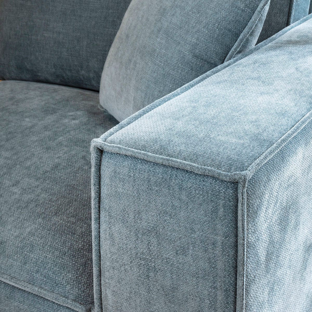 Rupert Large Modern 4 Seater Modular Chaise Sofa Settee Aqua Blue 398x196cm 7