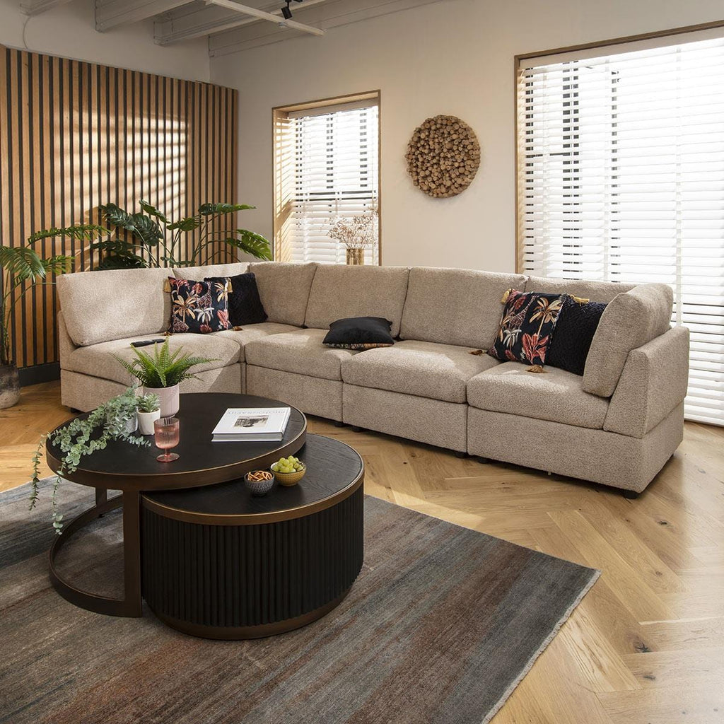 Sully 6 Seater Corner Sofa Biscuit Beige Boucle 320x160cm 13R