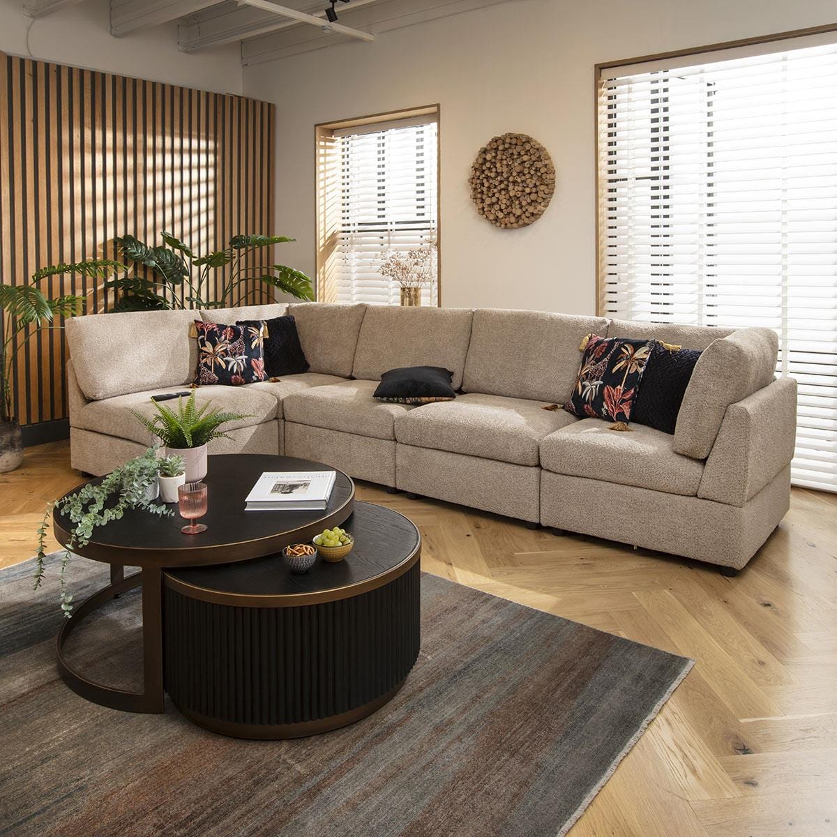 Sully 6 Seater Corner Sofa Biscuit Beige Boucle 320x160cm 13R