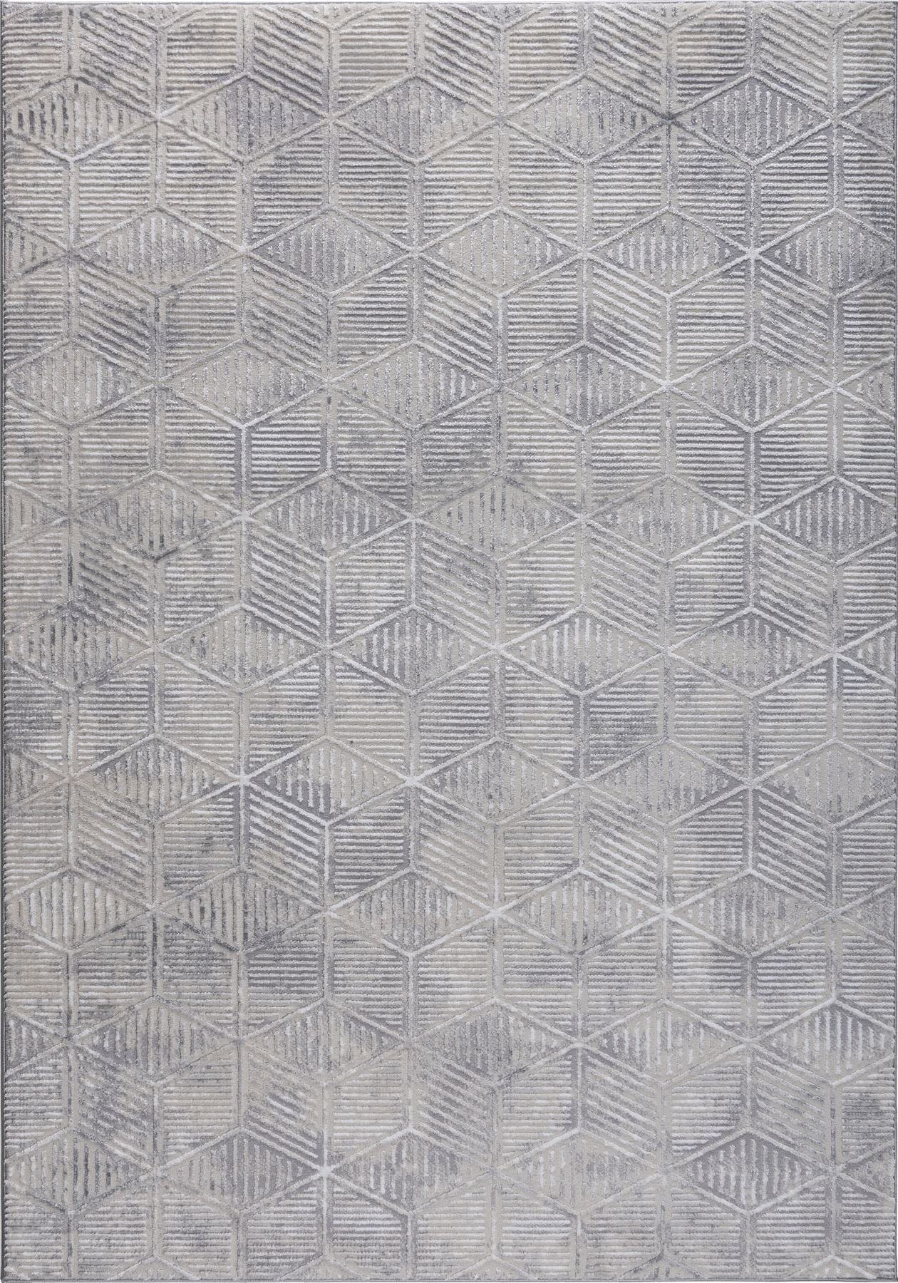 Seurat Large Rug Grey / Whte / Silver / Beige 200 X 290cm