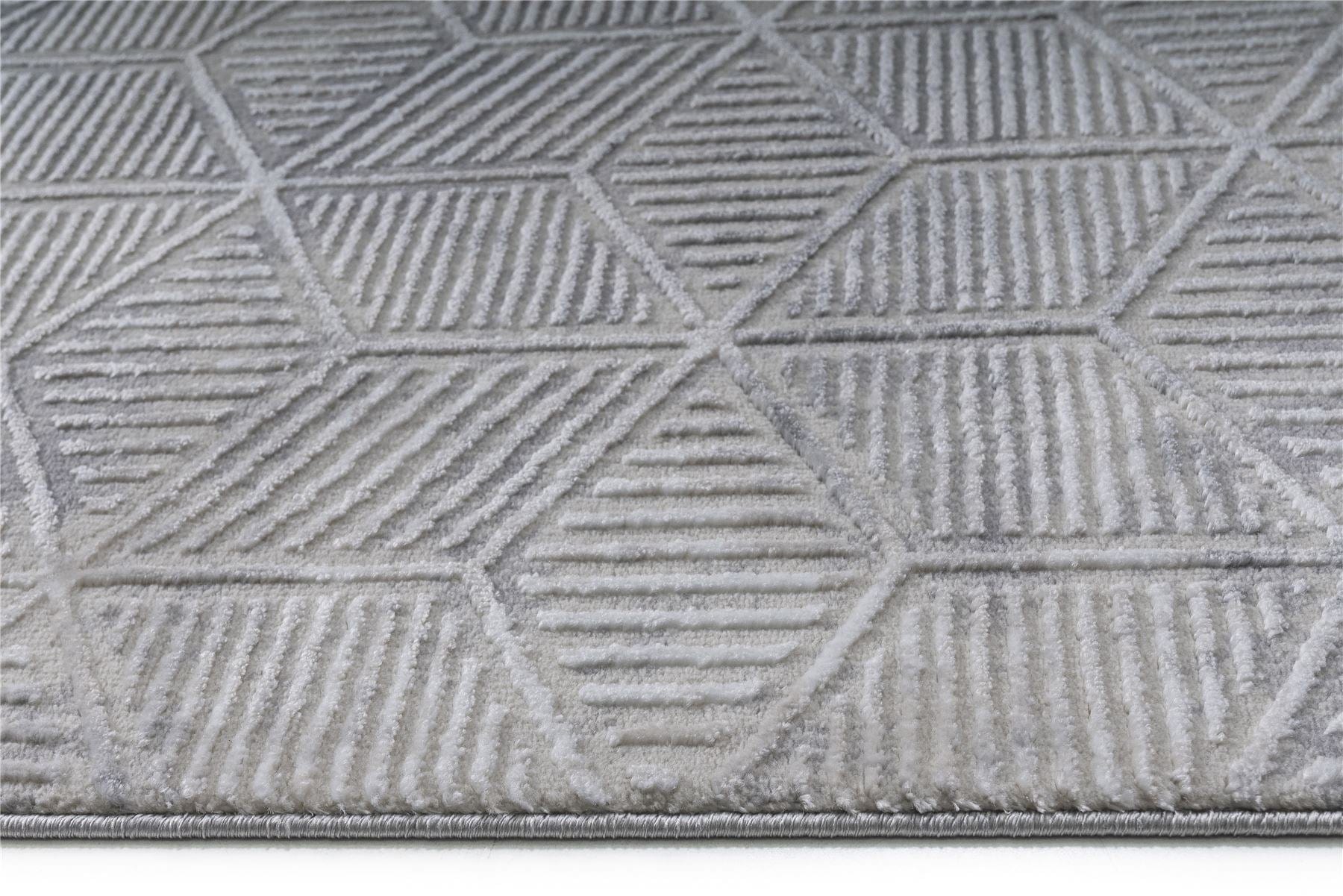 Seurat Large Rug Grey / Whte / Silver / Beige 200 X 290cm