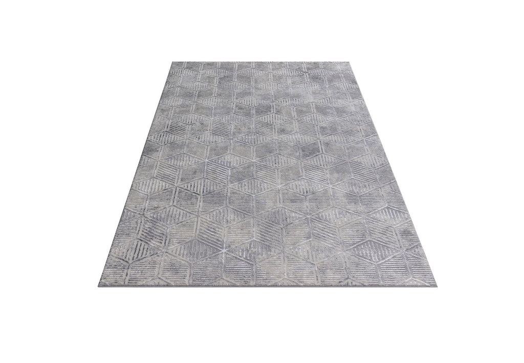 Seurat Large Rug Grey / Whte / Silver / Beige 200 X 290cm
