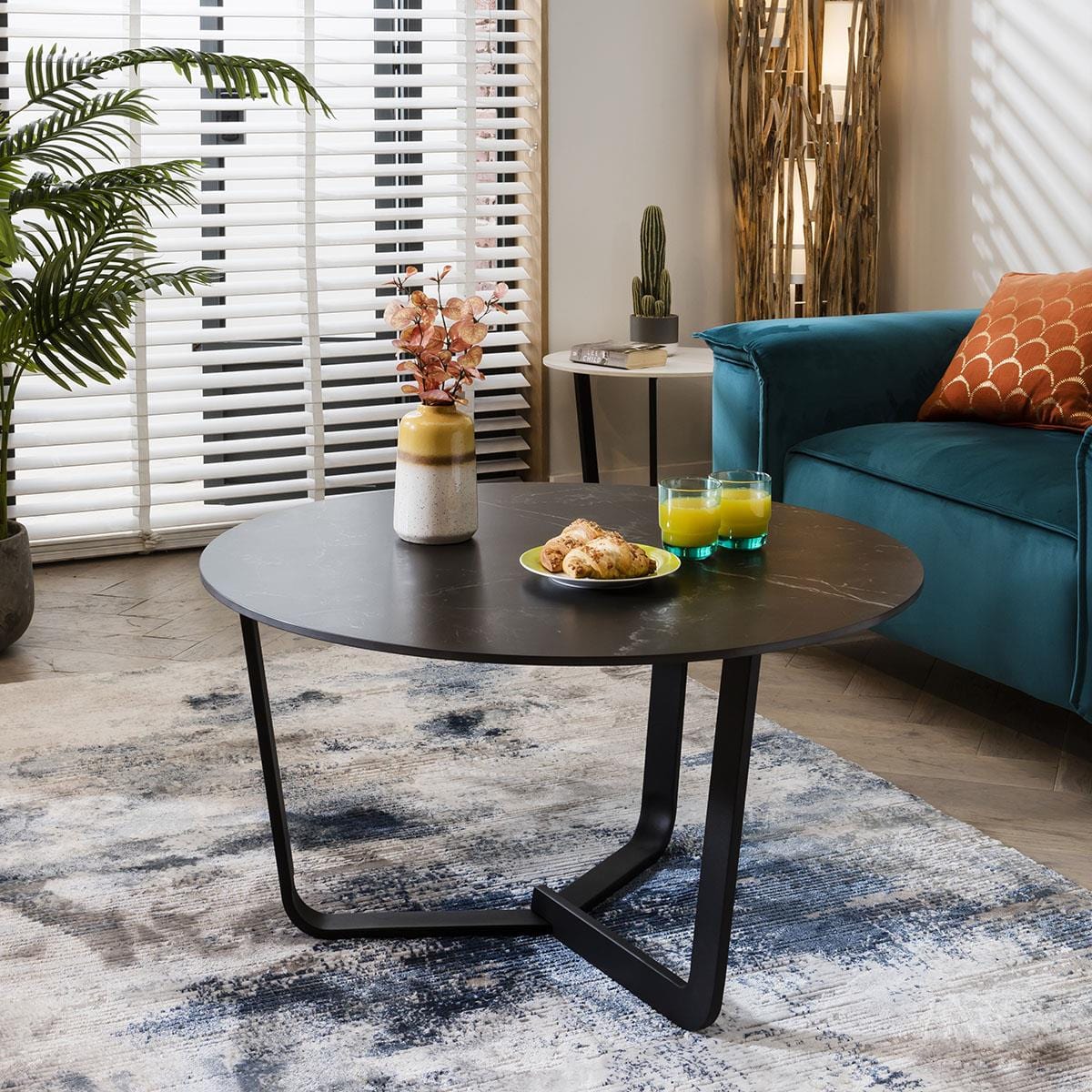 Lena Premium Ceramic Coffee Table Black