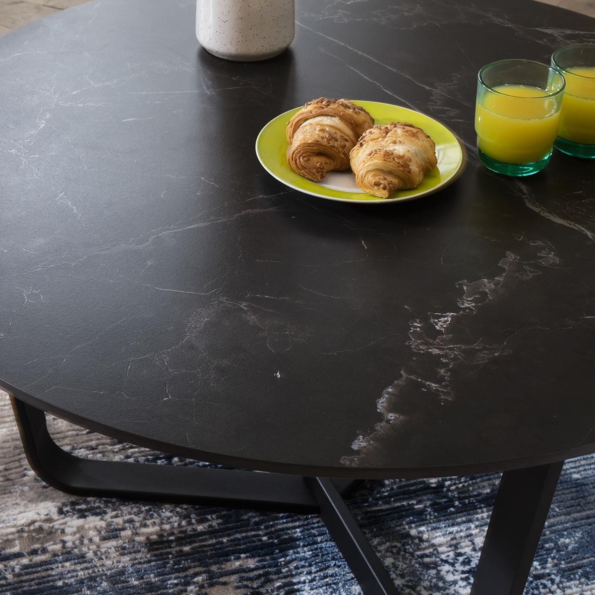 Lena Premium Ceramic Coffee Table Black