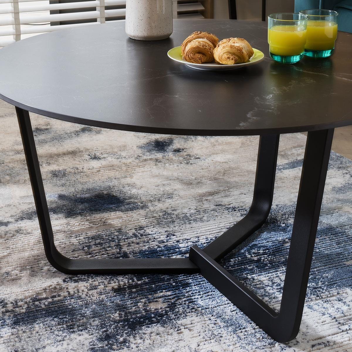 Lena Premium Ceramic Coffee Table Black