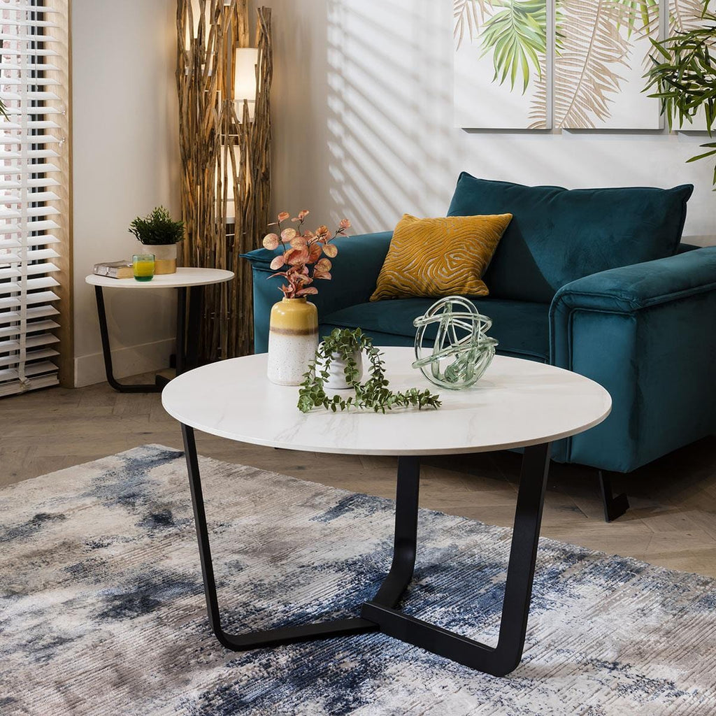 Lena Premium Ceramic Coffee Table White