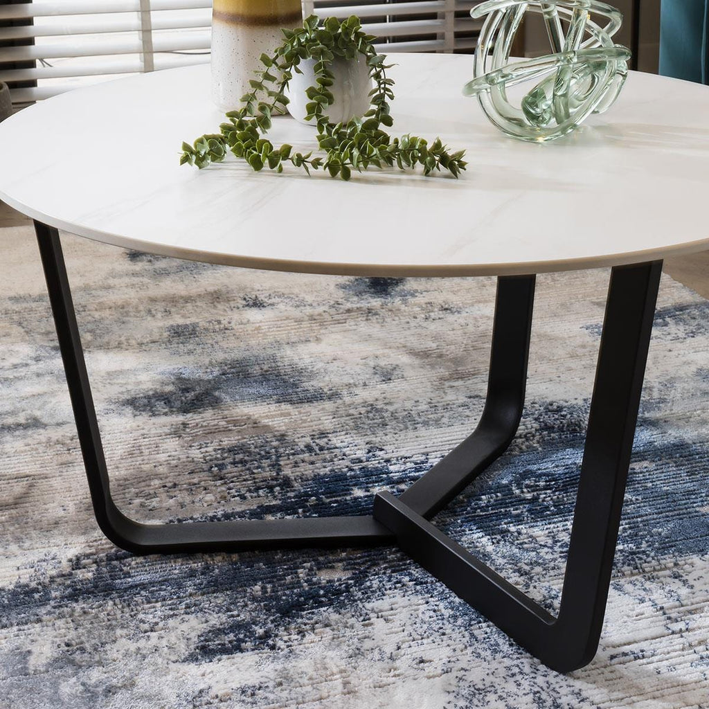 Lena Premium Ceramic Coffee Table White