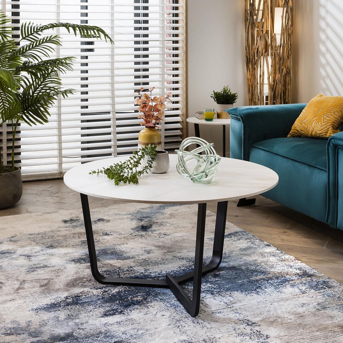 Lena Premium Ceramic Coffee Table White