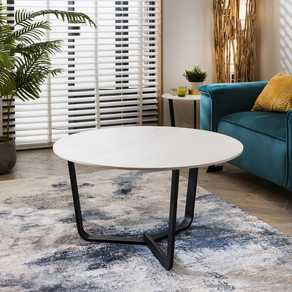 Lena Premium Ceramic Coffee Table White