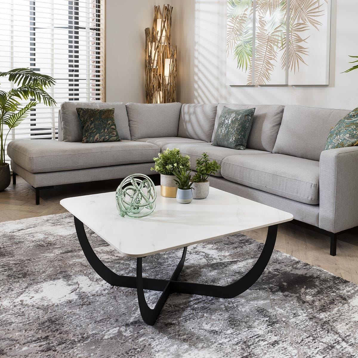 Lena Premium Square Coffee Table White