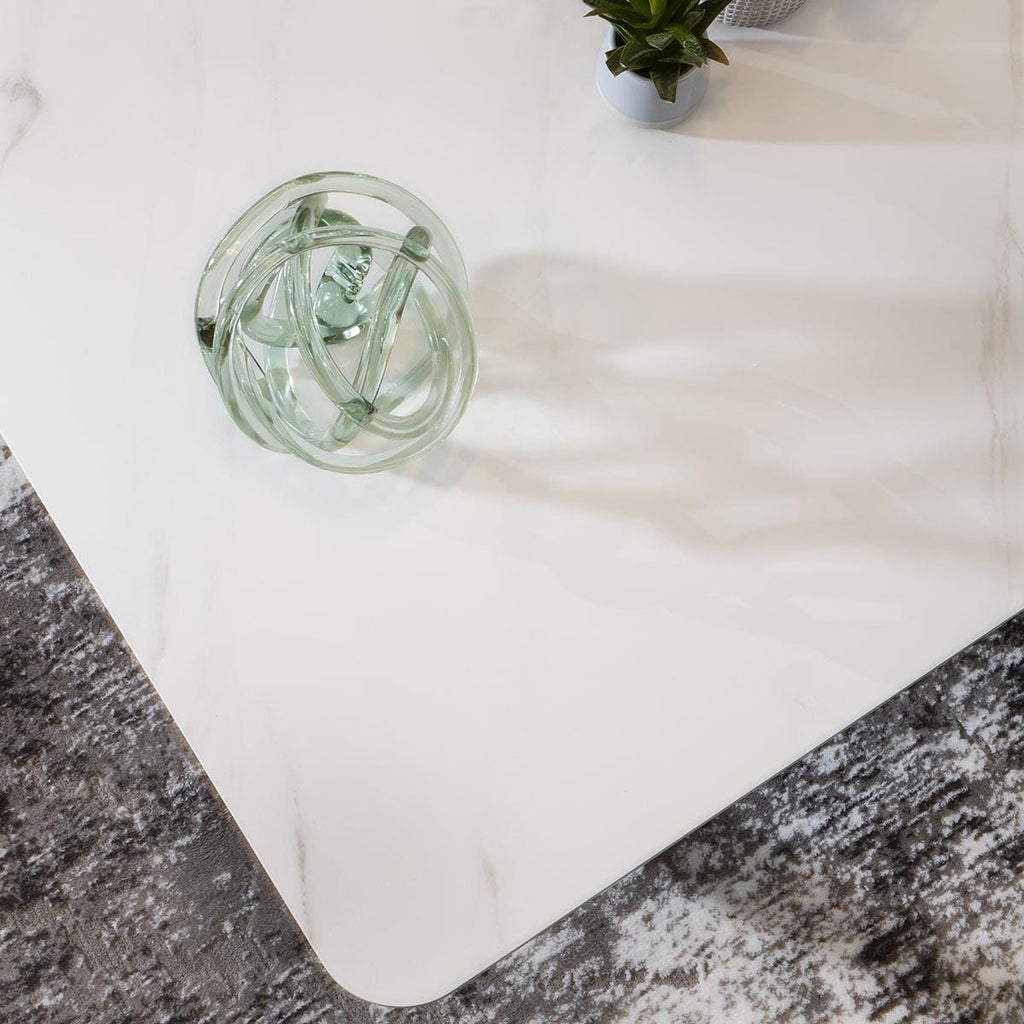 Lena Premium Square Coffee Table White