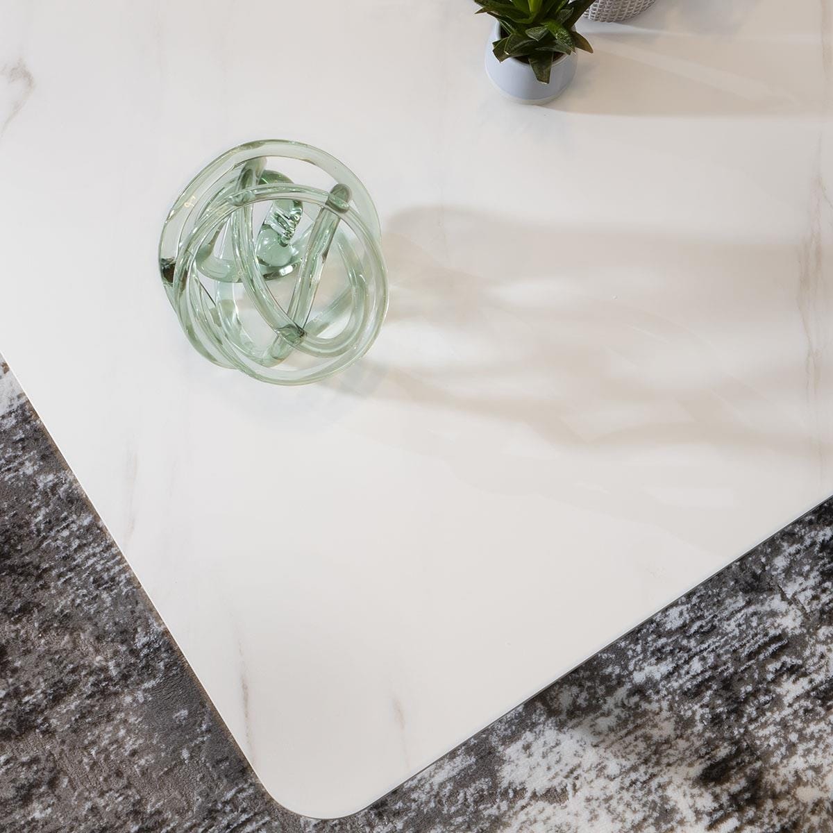 Lena Premium Square Coffee Table White