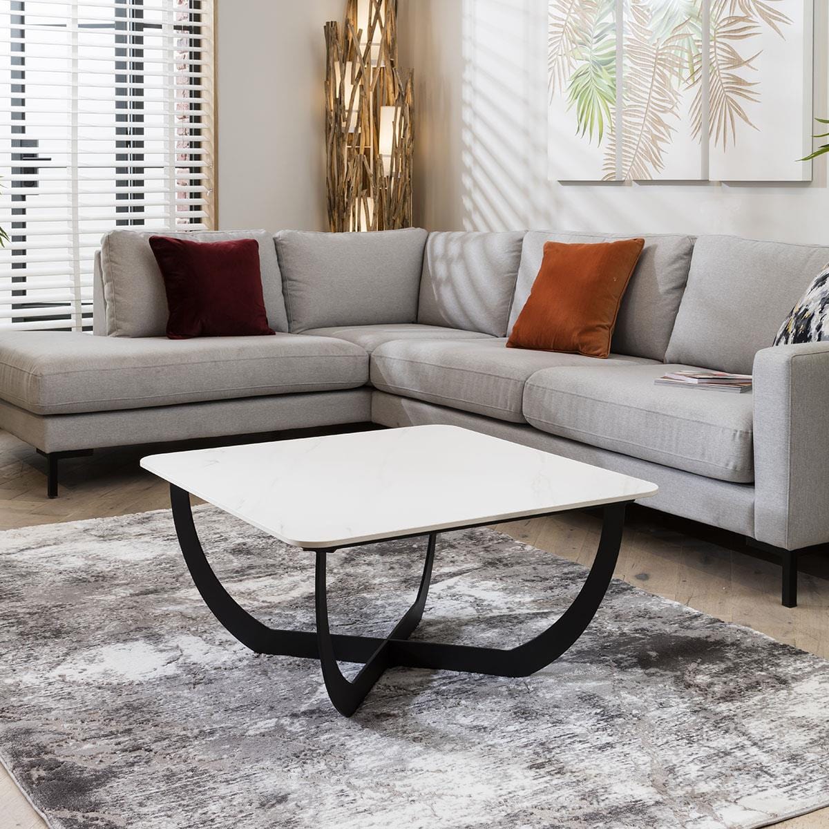 Lena Premium Square Coffee Table White