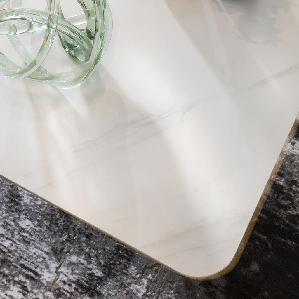 Lena Premium Square Coffee Table White