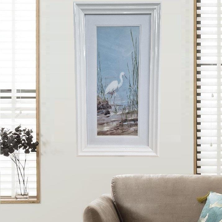 Stunning Framed Print of a Heron I 690 x 385mm