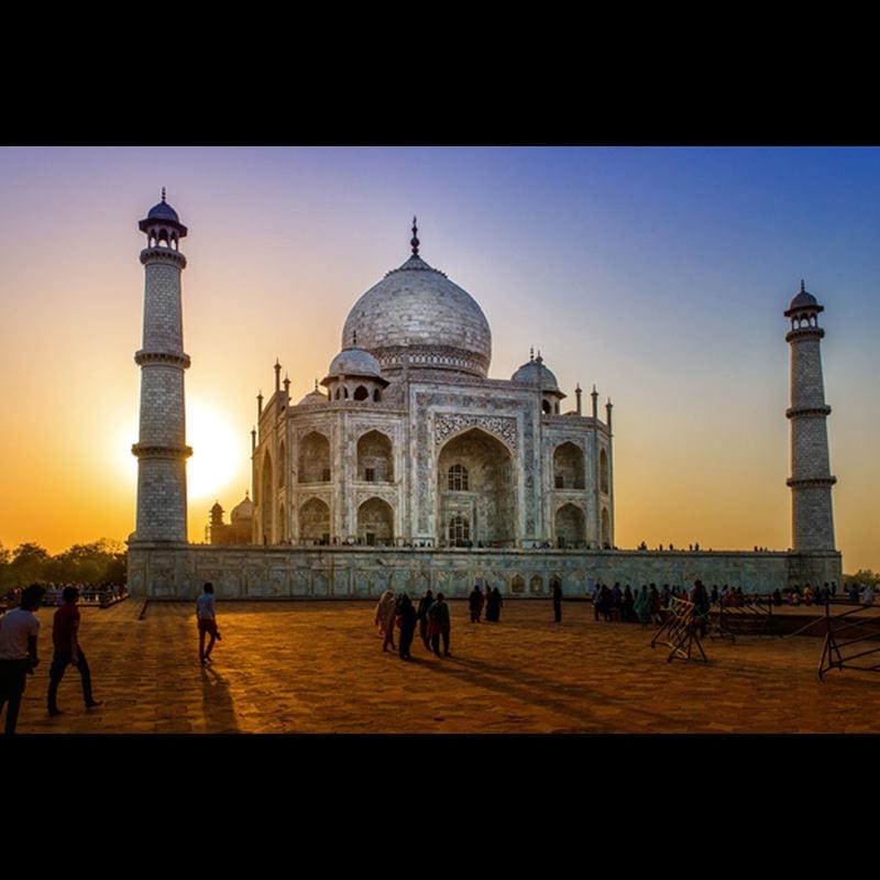 Stunning Large photographic 800x1200 Acrylic Art Taj Mahal Sunset 4947