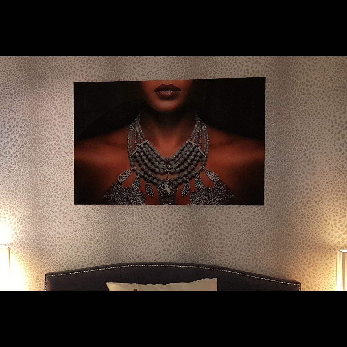 Stunning Large photographic Art On Acrylic. Lady With Necklace 7204