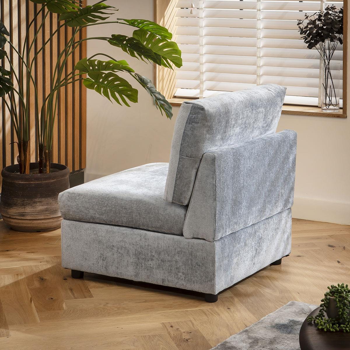 Sully Middle Section Blue Chenille 79x79cm V2