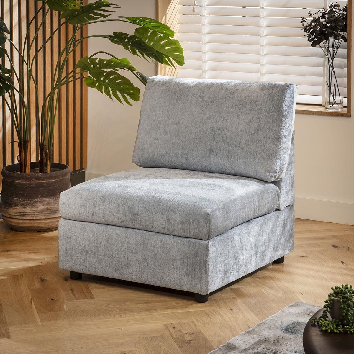 Sully Middle Section Blue Chenille 79x79cm V2