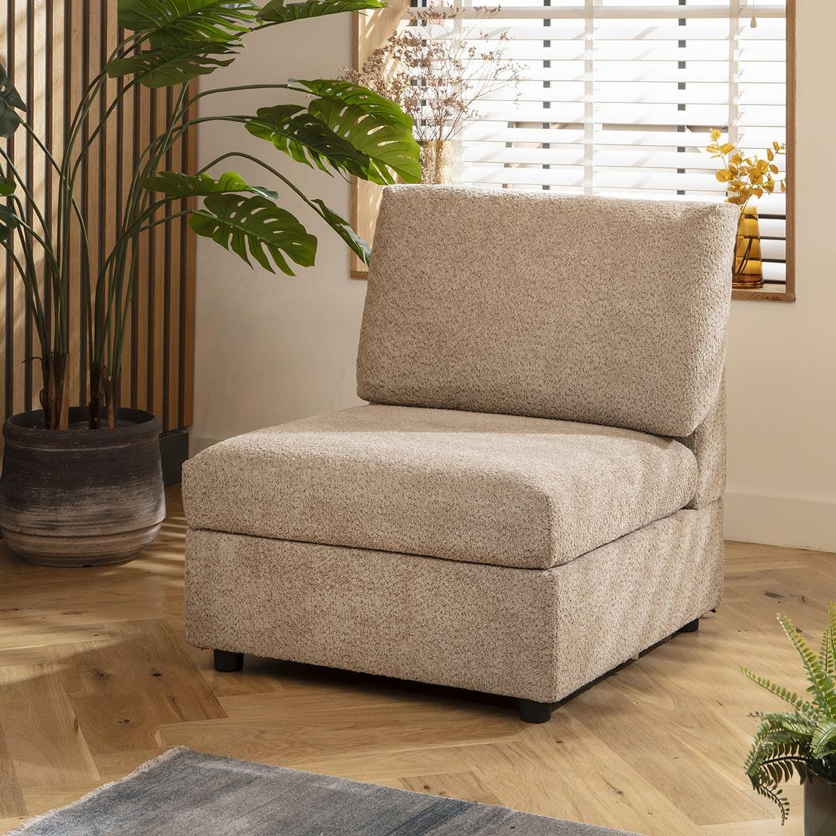 Sully Middle Section Teddy Boucle Biscuit Beige 79x79cm V2