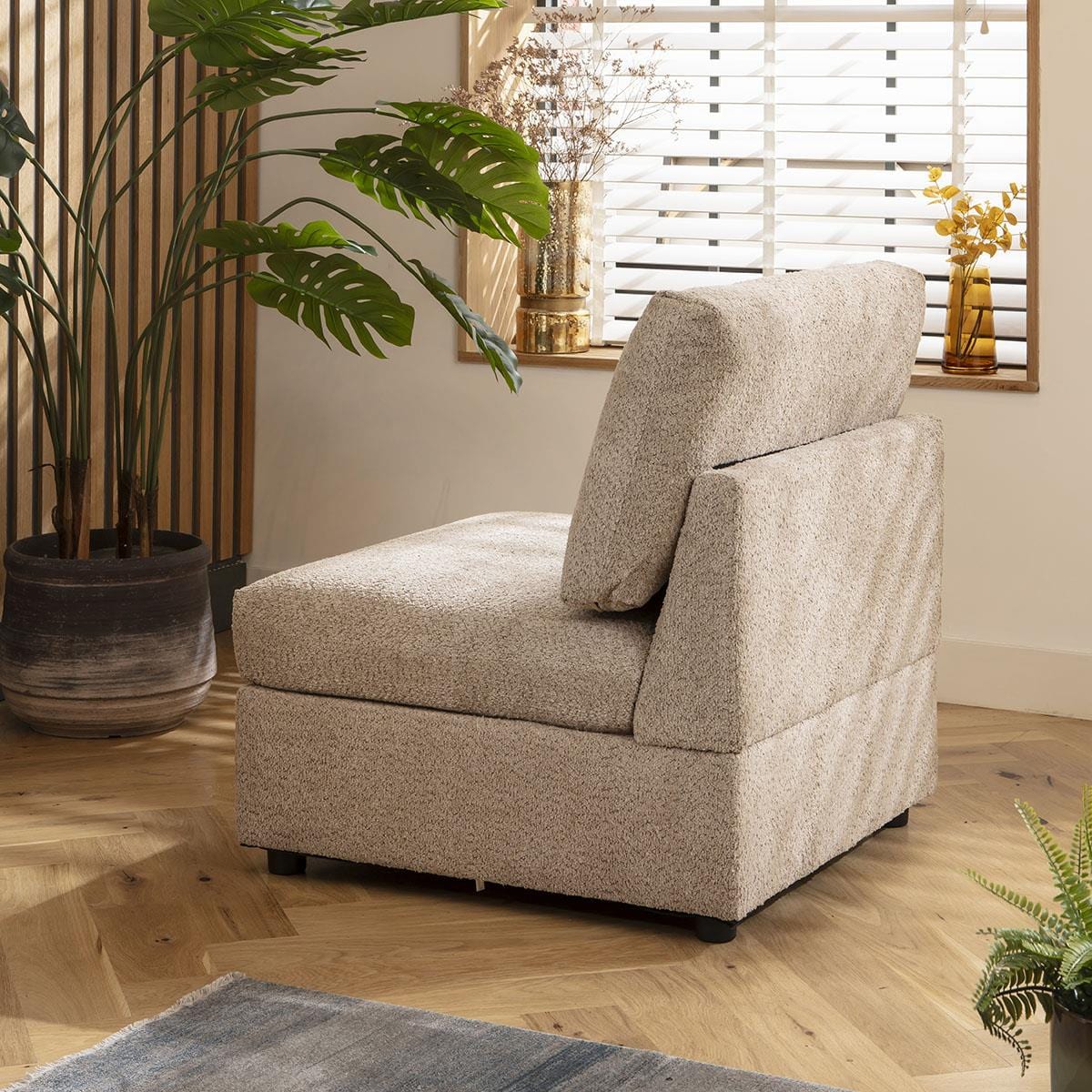 Sully Middle Section Teddy Boucle Biscuit Beige 79x79cm V2