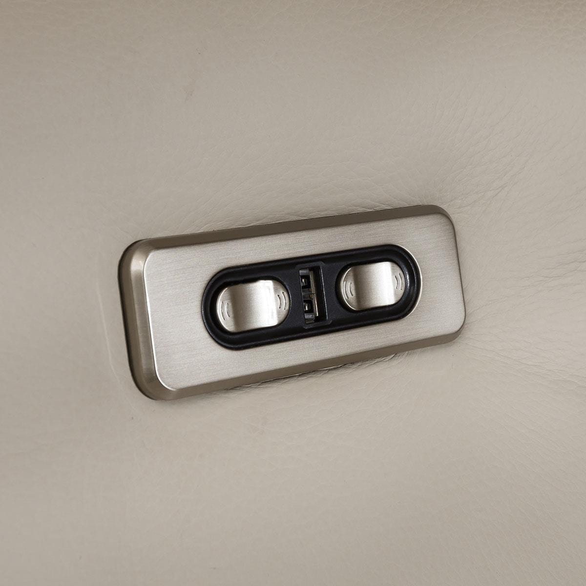 Svago Leather Recliner Armchair Beige