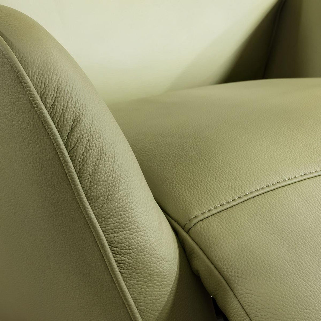 Svago Leather Recliner Armchair Green