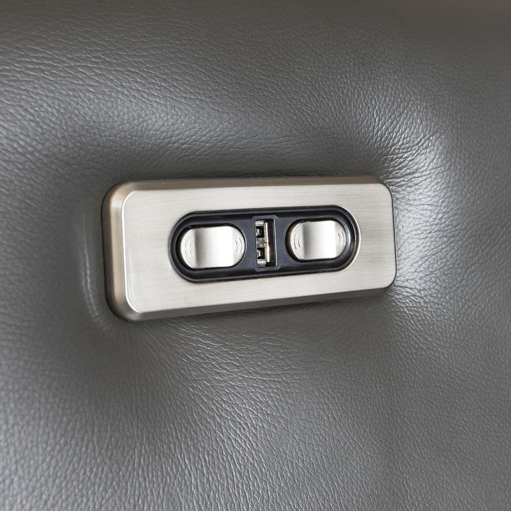 Svago Leather Recliner Armchair Grey