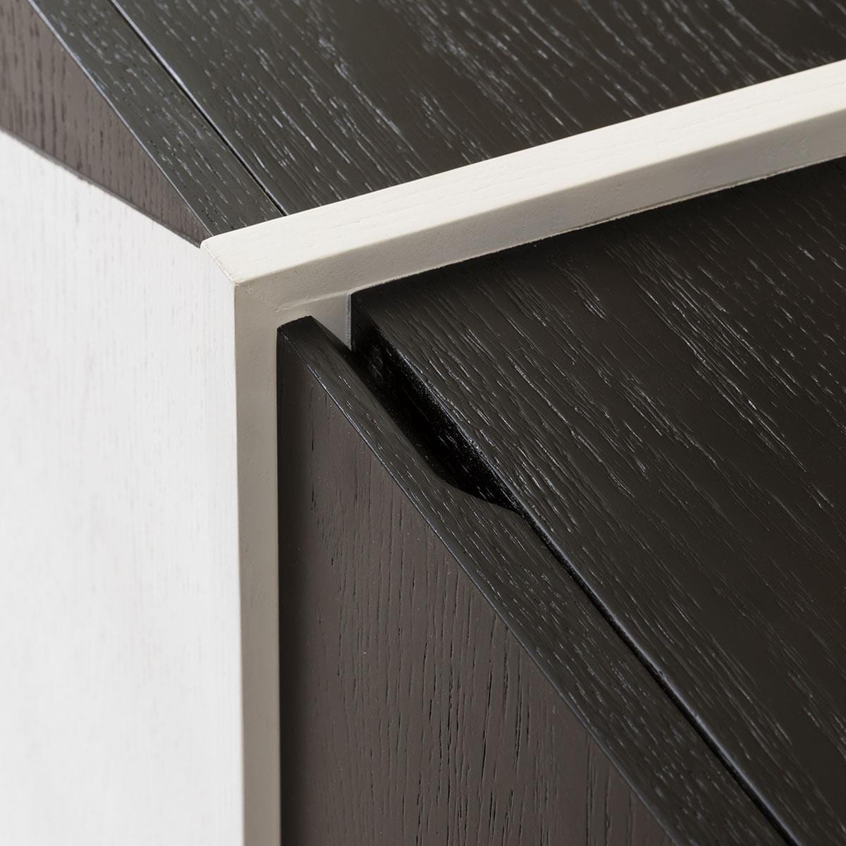 Bellotti 3 Door Cabinet Sideboard Black & White 180cm