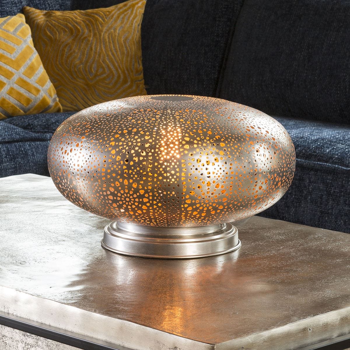 Unique Beautiful Matt Nickle Gold Desk Light Table Lamp Pressed Steel