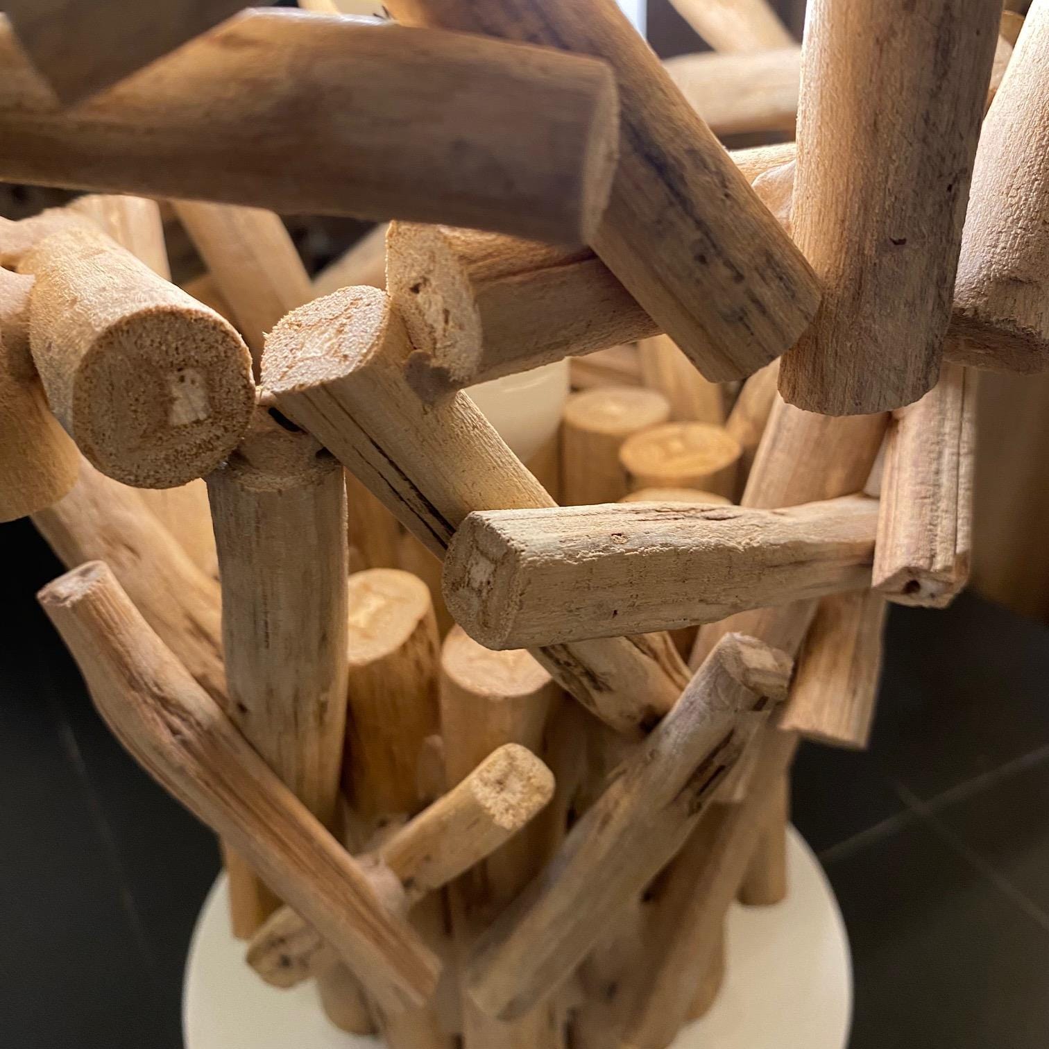 Unique Designer  Driftwood Table Lamp/Light 40cm high Muan small