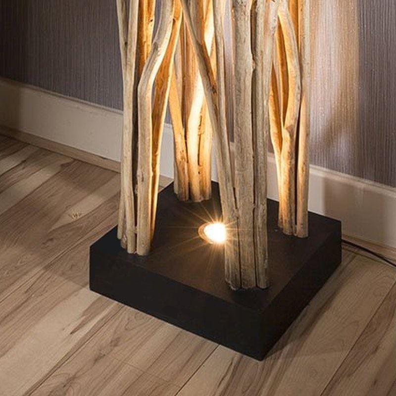 Unique Designer uplit natural driftwood halogen Floor Lamp/Light 1.75m
