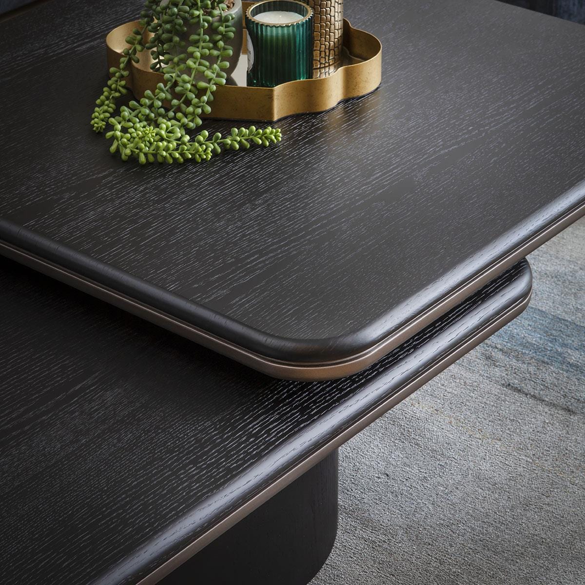 Asher Modern Black Oak Coffee Table 120x80cm