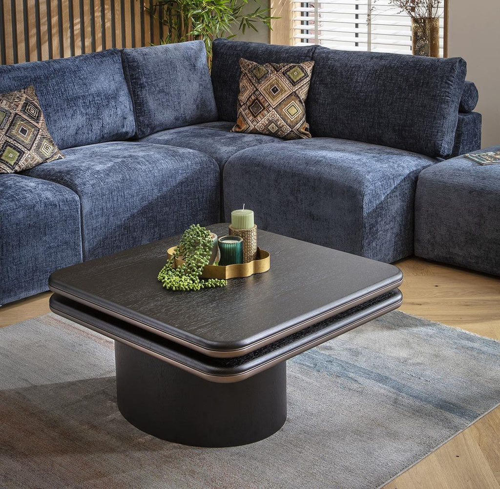 Asher Modern Black Oak Coffee Table 120x80cm