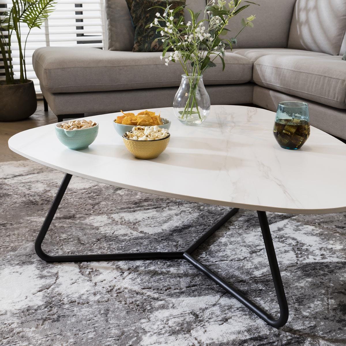Lena Oblong Coffee Table White