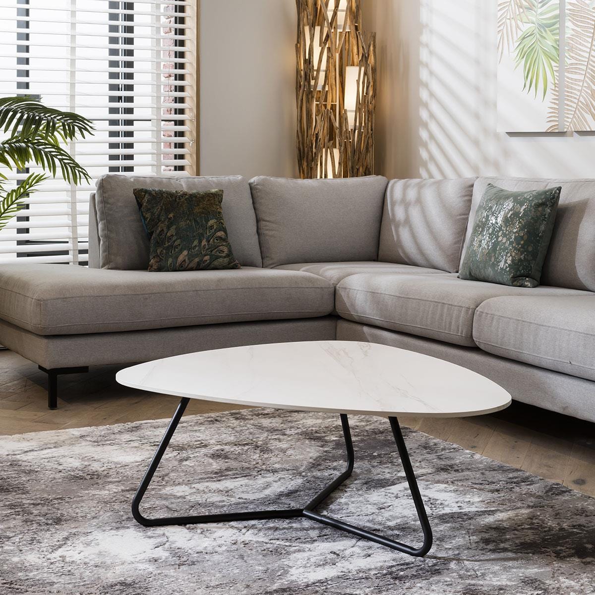 Lena Oblong Coffee Table White