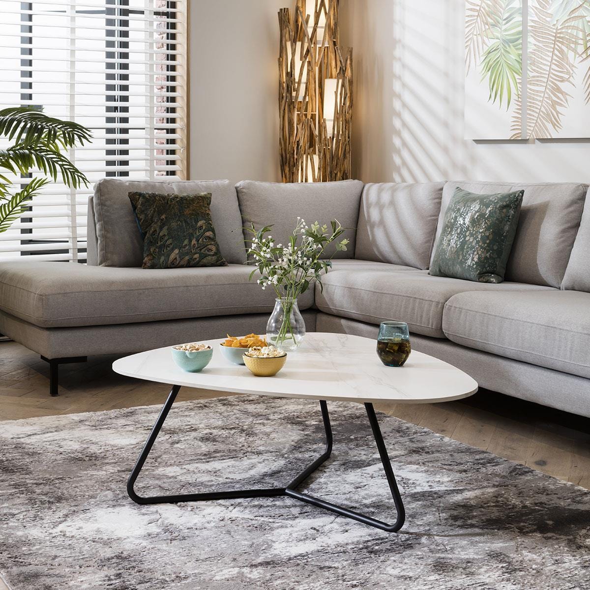 Lena Oblong Coffee Table Large White