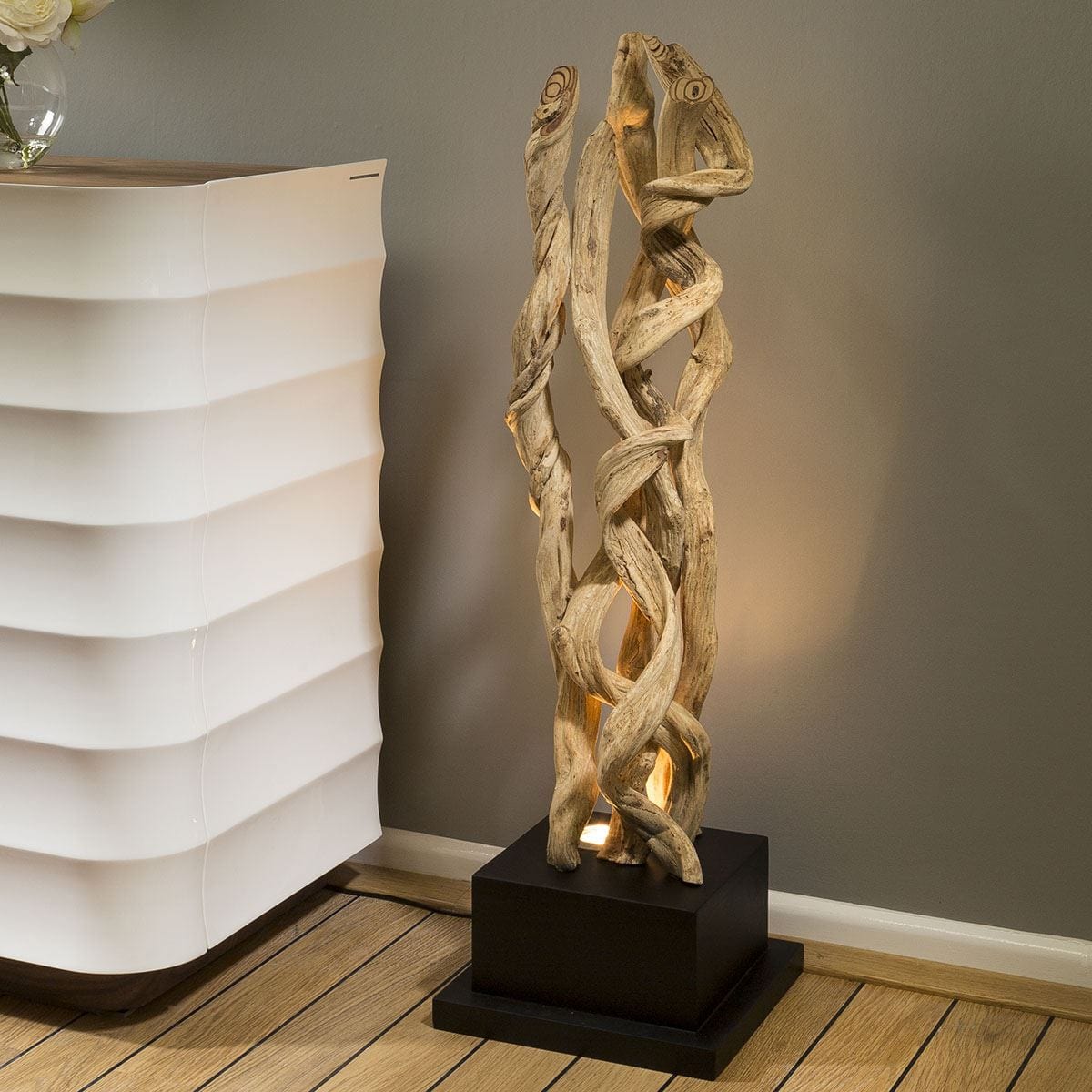 Unique Modern Designer driftwood halogen Table Lamp/Light 1000mm high