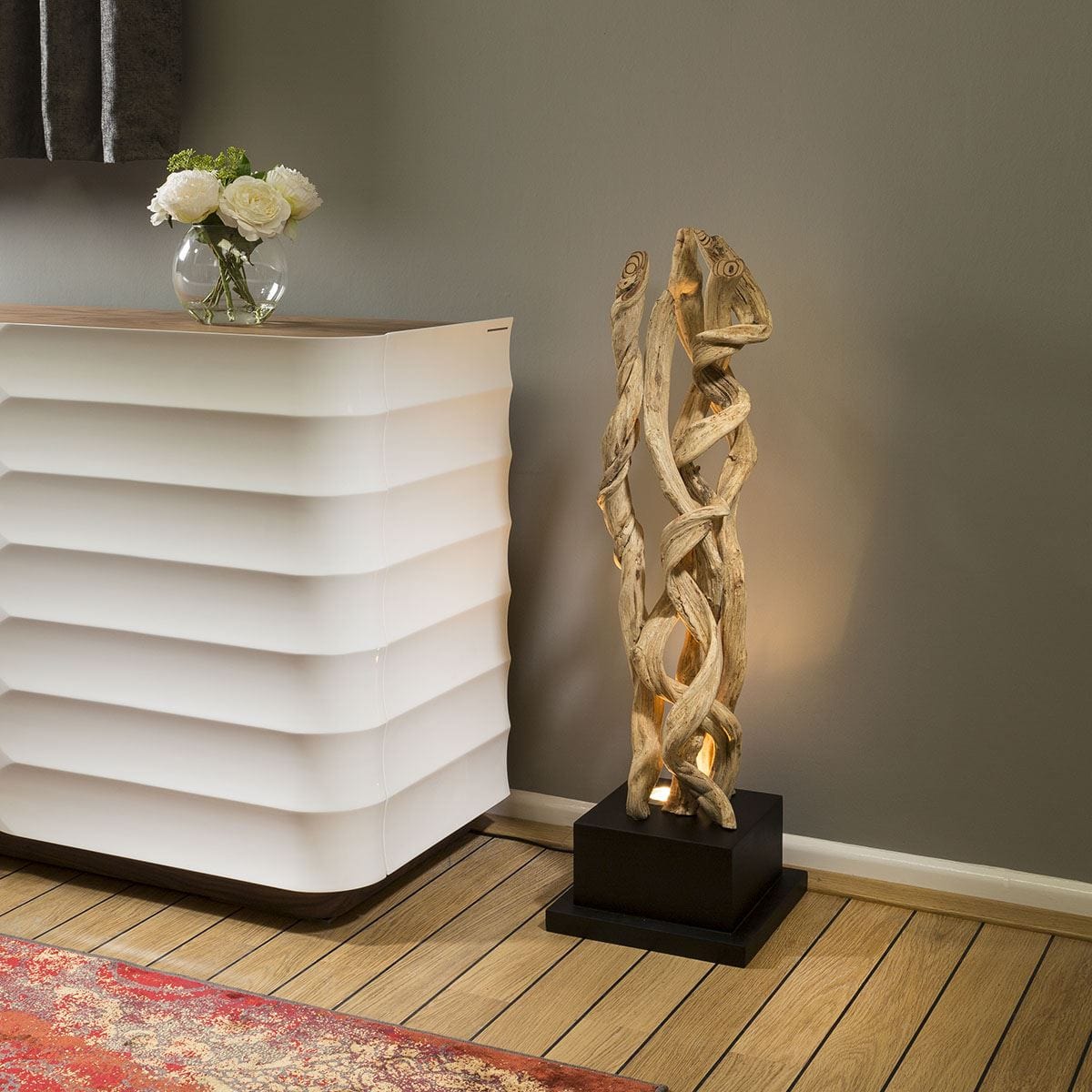 Unique Modern Designer driftwood halogen Table Lamp/Light 1000mm high